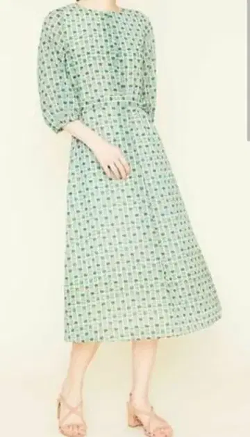 Sybilla 지오메트릭 프린트 턱 드레스