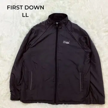 FIRST DOWN 자켓 LL 블랙 로고 지퍼 보아 안감 남성용