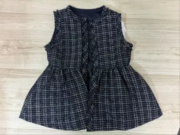 RagOut 네이비 트위드 플레어 베스트 Avail