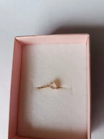 K10 로즈쿼츠 다이아몬드 벚꽃 반지 9호 10금 카페오리