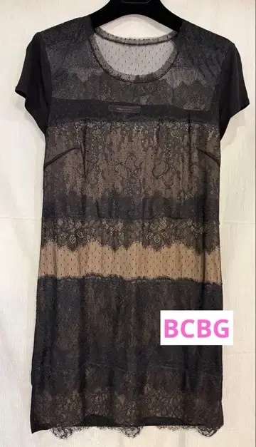BCBGMAXAZRIA 레이스 반팔 원피스
