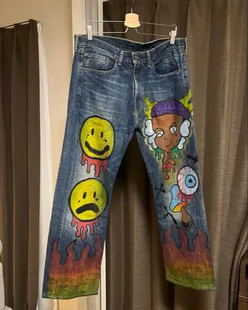 Levi 505 다크 블루 스트레이트 데님 W34 L30