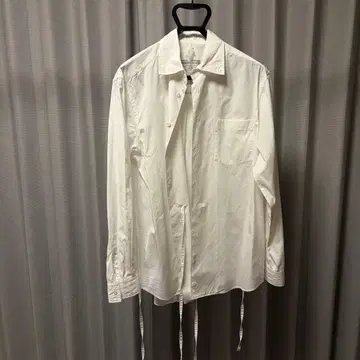 SOSHIOTSUKI 22AW 밑단 끈 긴팔 셔츠 화이트 사이즈 48