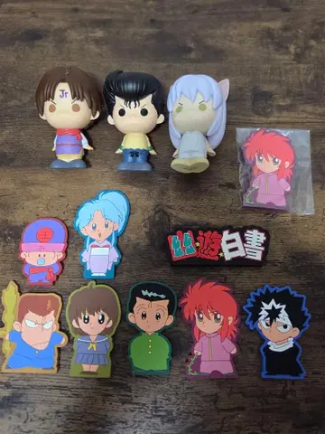 유유백서 러버 스탠드 풀 컴프 소프트 비닐 피규어 3체