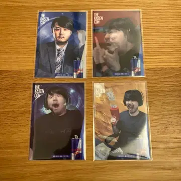 k4sen 레드 불 렌티큘러 카드 4장 세트