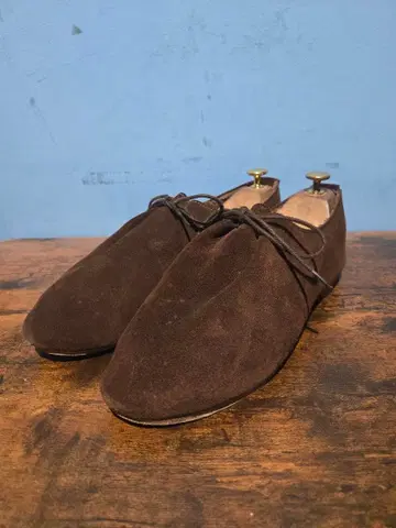 CROWN 스웨이드 레이스 발레 슈즈 크라운