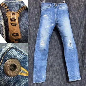 JAPAN BLUE JEANS 데미지 가공 스트레치 코지마 데님 일본제
