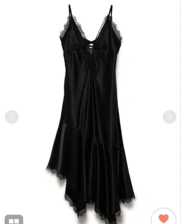 [ 미사용 새상품 ] Sorin 새틴 비대칭 슬립 드레스