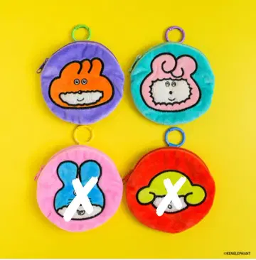 켄 엘리펀트 뽁시 만마루쨩 얼굴 파우치