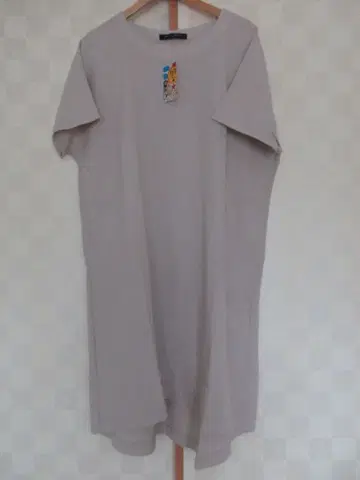 마타노 아츠코 새상품 원피스 (M) 면린넨 와코루 베이지 롱 기장