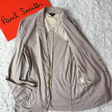 컨디션 최상/L PS 폴스미스 테일러드 자켓 꽃무늬 파이핑 네이비