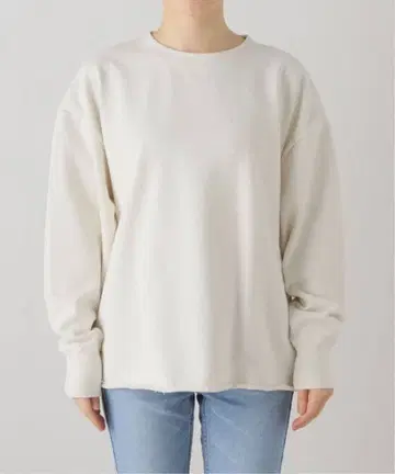 IENA 크루넥 루즈 맨투맨 풀오버 트레이닝복 화이트