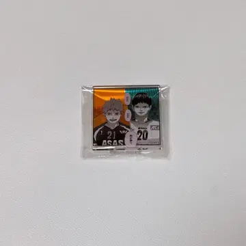 하이큐 명언 아크릴 배지 히나타&카게야마