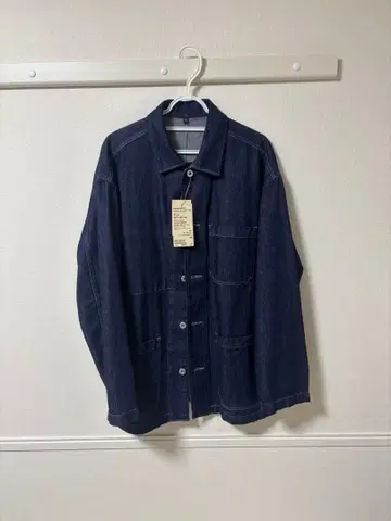 무인 카포크 혼방 데님 커버올 인디고 블루 M