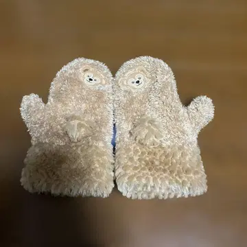 닷피 얼굴 모양 복슬복슬 미튼