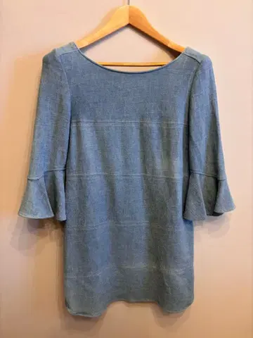 Diagram 무릎 기장 원피스 소매 프릴