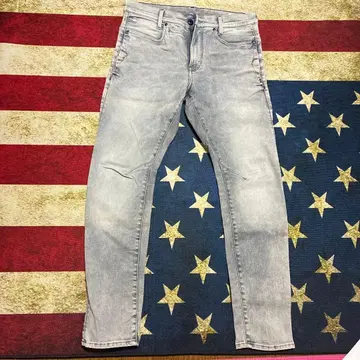 지스타 로우 라이트 그레이 스키니 데님