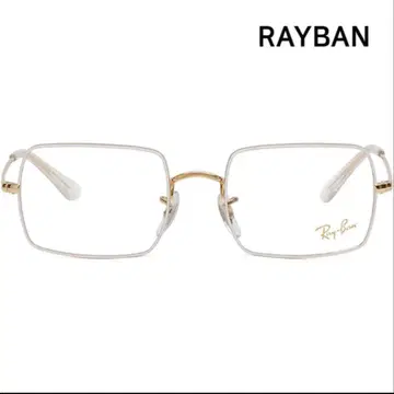 레이밴 골드 메탈 프레임 스퀘어 안경 레이밴