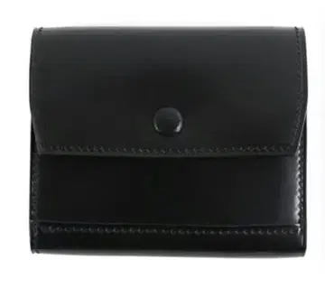 만소 더블 호윈 코도반 덮개형 지갑 블랙