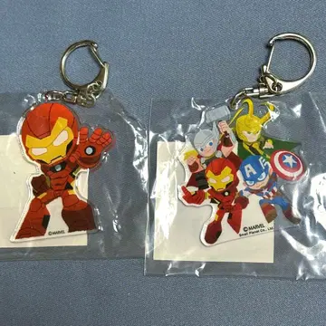 MARVEL 아이언맨 캡틴 아메리카 로키 소우 아크링 키링