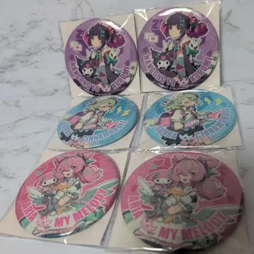 젠레스존제로 x 산리오 캐릭터즈 캔뱃지 3종 x 2 gigo