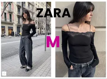 ZARA 오프숄더 T셔츠 M