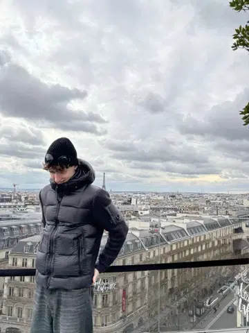 C.P. COMPANY 고글 달린 니트 모자 블랙