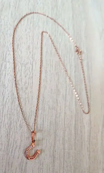 아발란체 10K 핑크 골드 말발굽 목걸이 K10 PG