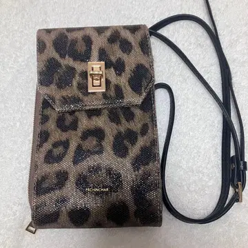 PECHINCHAR 레오파드 무늬 스마트폰 숄더 지갑 백