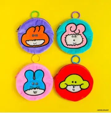 켄 엘리펀트 뽁꼬시 만마루 얼굴 파우치 전 4종 컴플리트