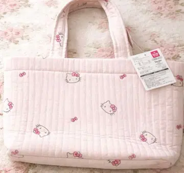 산리오 헬로키티 누비 이불 토트백 니시마츠야 핑크