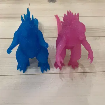 GODZILLA 클리어 라메 핑크 블루 무비 몬스터 시리즈 2개