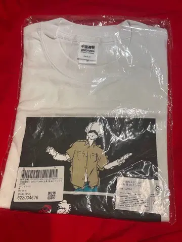 주술회전 고죠 사토루 T셔츠 M사이즈 미개봉 새상품 화이트