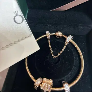 판도라 핑크 골드 팔찌 박스 포함