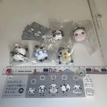 가챠의 타레판다 이어 귀여운 마스코트 참 전 5종 컴프 세트