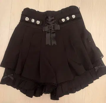 LIZLISA 2단 리본 벨트 스커트 바지