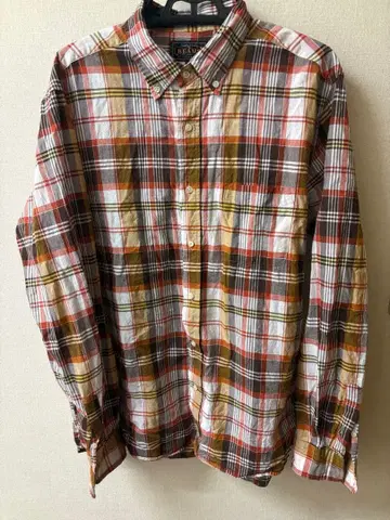 BEAMS+ 체크 무늬 셔츠 XL