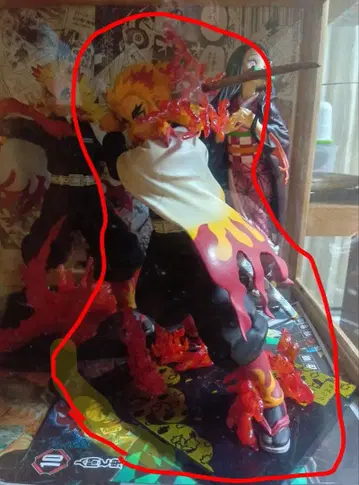 제일복권 귀멸의 칼날 렌고쿠 쿄쥬로 피규어 자작 불꽃 이펙트 포함