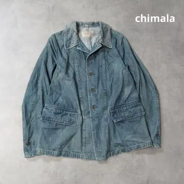 chimala / 페이드 에이징 데님 커버올 자켓 구제 의류
