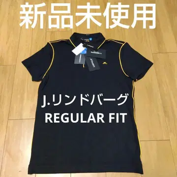 J. Lindeberg 레귤러 핏 피케 셔츠 블랙