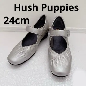 허시파피 스트랩 펌프스 실버 24cm