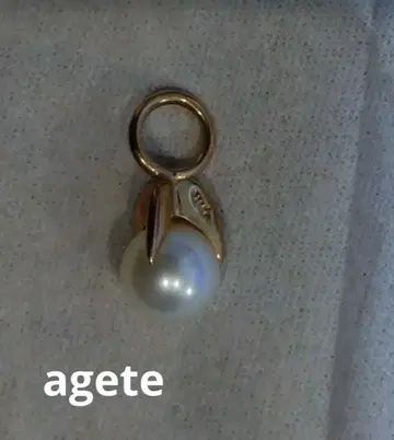 agete K10 진주 목걸이 참