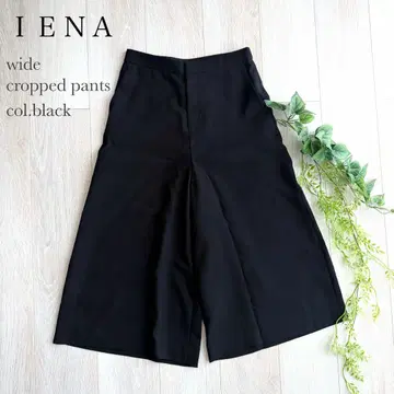 [새상품급] IENA 이에나 와이드 팬츠 블랙 크롭 플레어 XS