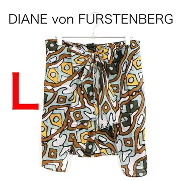 H6806 다이앤 폰 파스텐버그 인도 코튼 스커트 Y2K