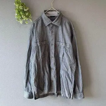 골든베어 [M] 새상품급 고급 캐주얼 롤업 소매 스트라이프 패턴 셔츠