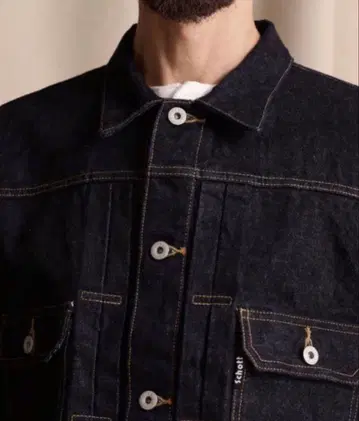 Schott 샷 16oz 2nd 셀비치 데님 재킷