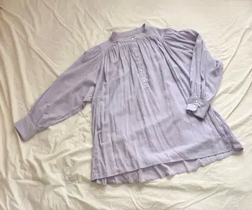 nano universe 라벤더 컬러 슬림해 보이는 긴팔 블라우스