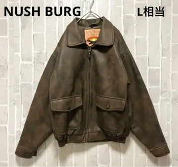 NUSH BURG A-2 G-1 플라이트 자켓 페이크 레더 자켓
