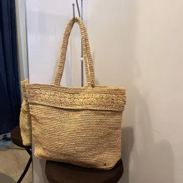 헬렌 카민스키 라피아 토트백 40 x 30cm