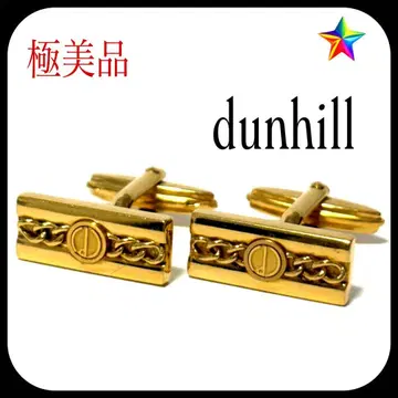 극미품 던힐 커프스 커프 링크 체인 골드